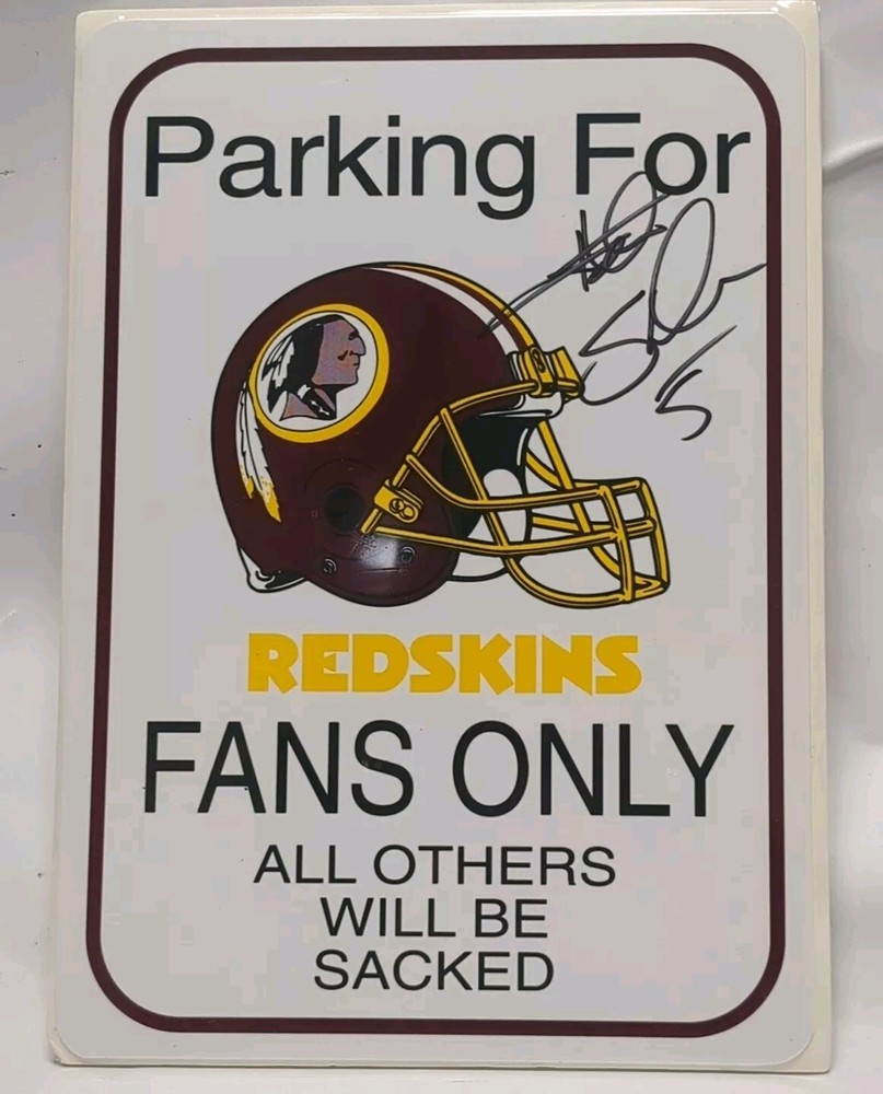 Washington Redskins Metal Reserved Parking Sign NFL Wall Garage Decor