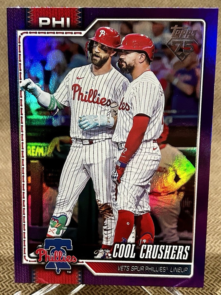 2026 Topps Purple Foil Parallel #197 Cool Crushers Bryce Harper Schwarber /250