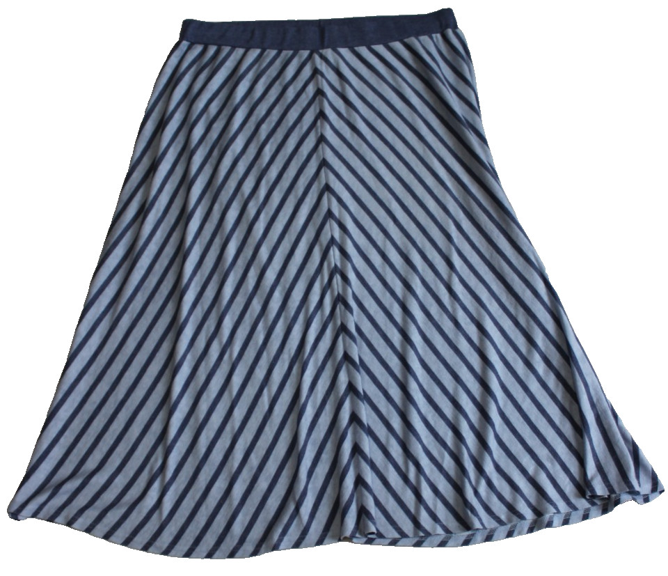 Lane Bryant Women's Pull-On Skirt Size 22/24 Blue Herringbone