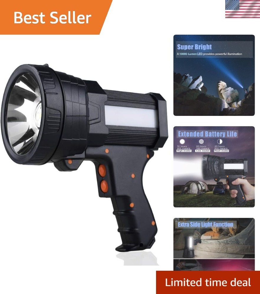 Super Bright 1000K LM Rechargeable LED Spotlight Handheld Flashlight