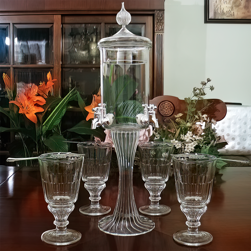 PREMIUM ABSINTHE WATER FOUNTAIN SET GLASSES & SPOONS - Gift