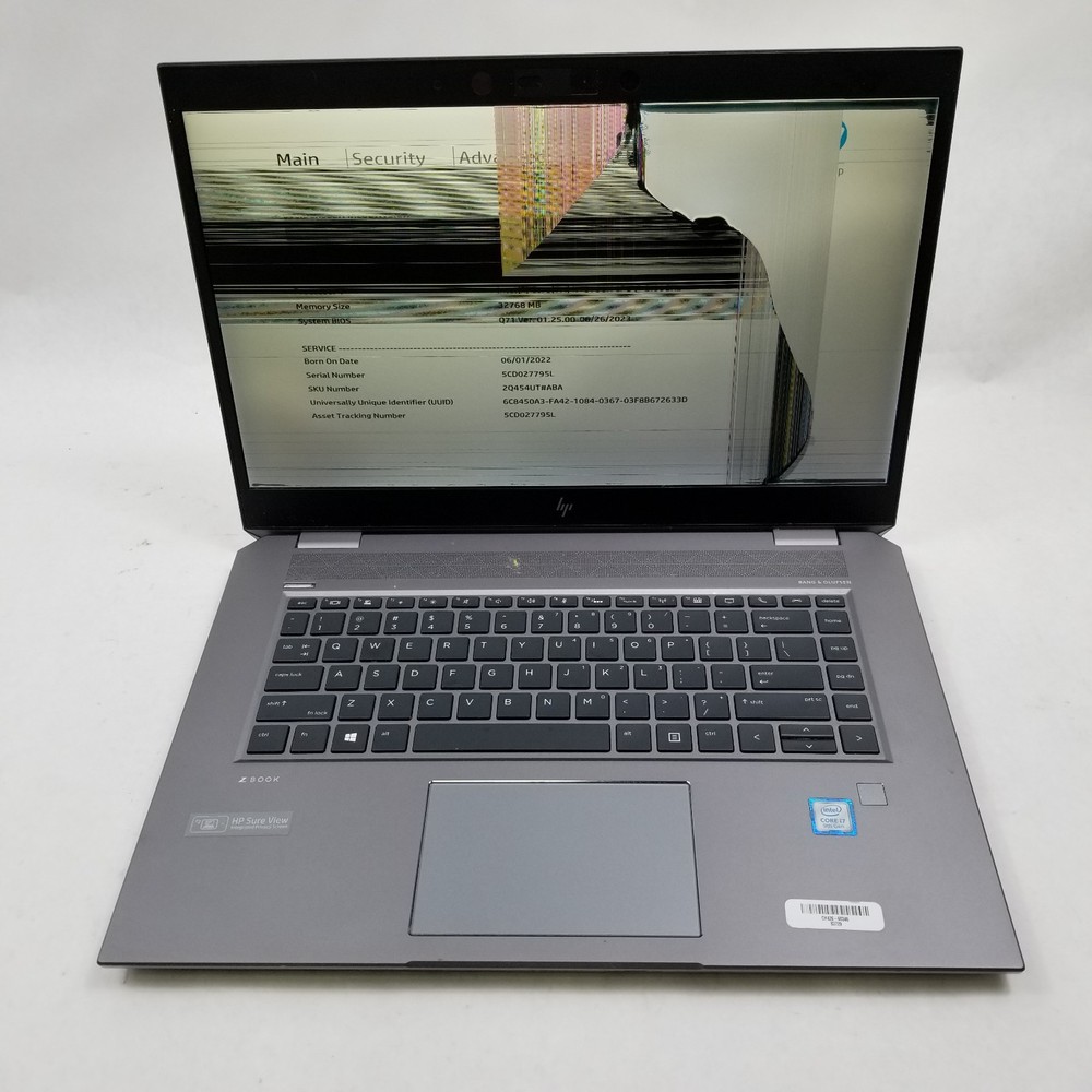 HP ZBook Studio G5 Intel Core i7-9750H 2.6GHz 32GB RAM No SSD Quadro P1000 *READ