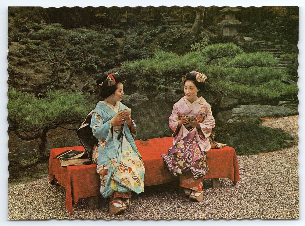 MAIKO THE JUNIOR GEISHA GIRL IN KYOTO Japan 1980's postcard-DX