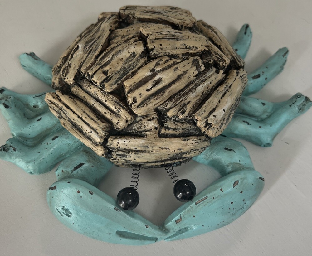 Blue Crab Resin Figurine Coastal Nautical Beach Ocean Sea Cottage Decoration