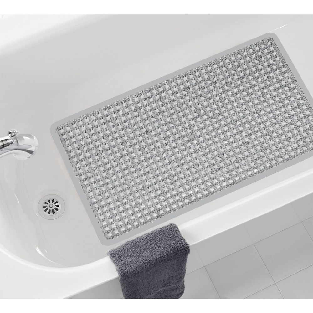 Mainstays 15x27 Ring Textured Non-Slip Bathtub Mat Resists Mildew Soft Comfort