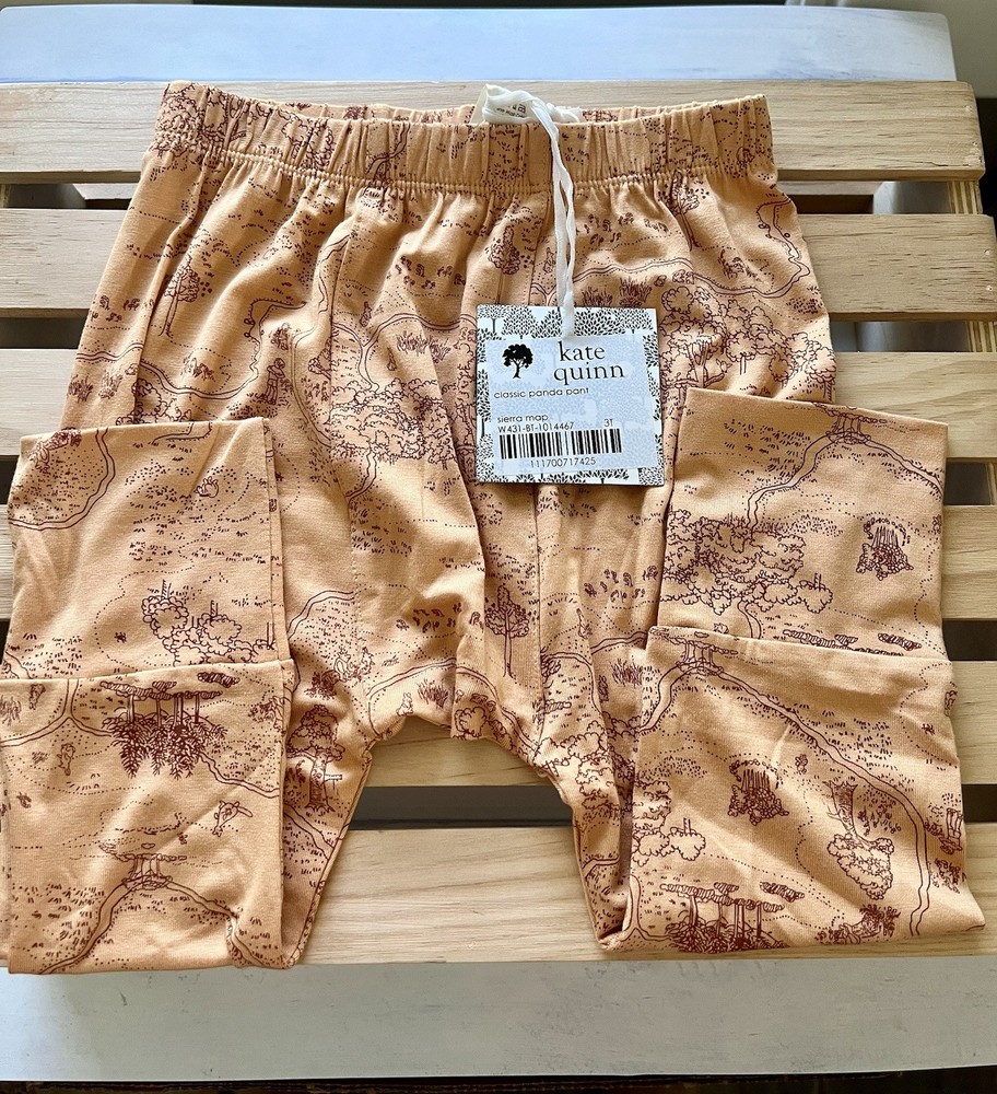 *NWT* Kate Quinn 3T Bamboo Classic Panda Pant In Sierra Map Winnie The Pooh