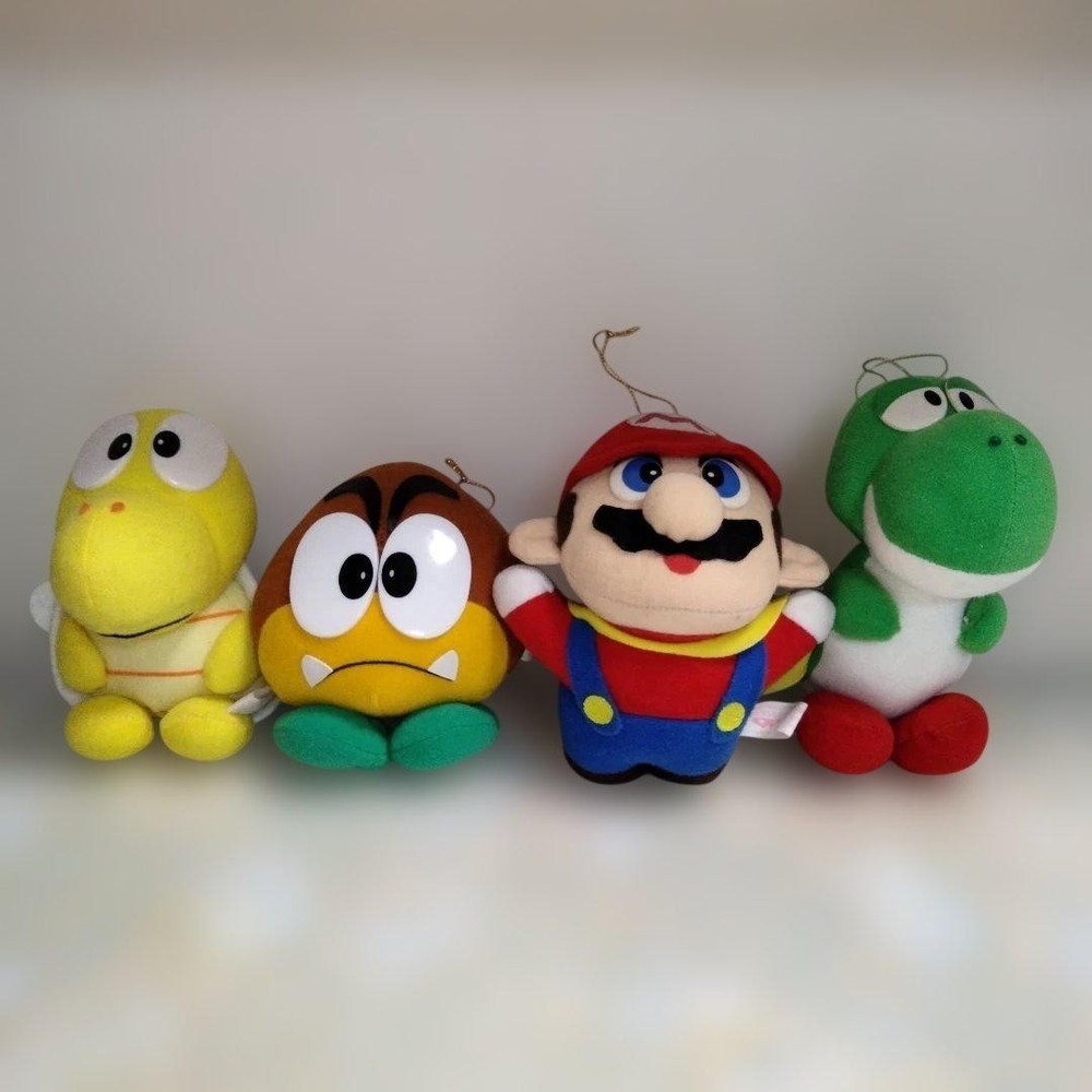 1990s Super Mario World 2 Plush Set of 4 Banpresto Vintage Collectible Japan