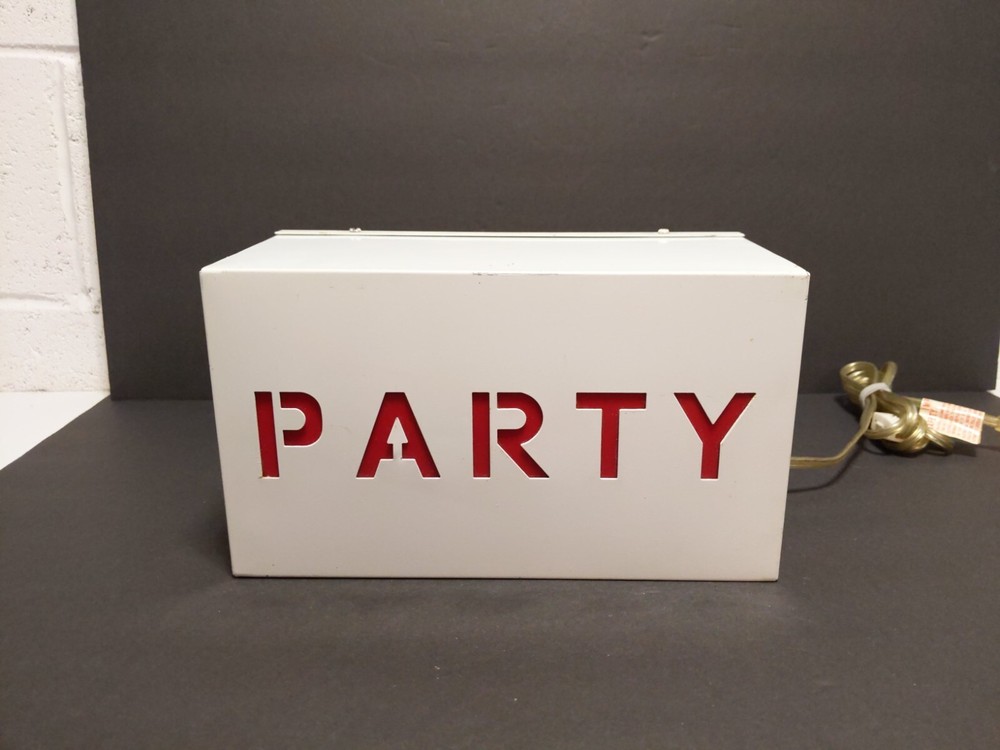 Vintage Retro Electric Lightbox Metal Bar Wall Illuminated Sign