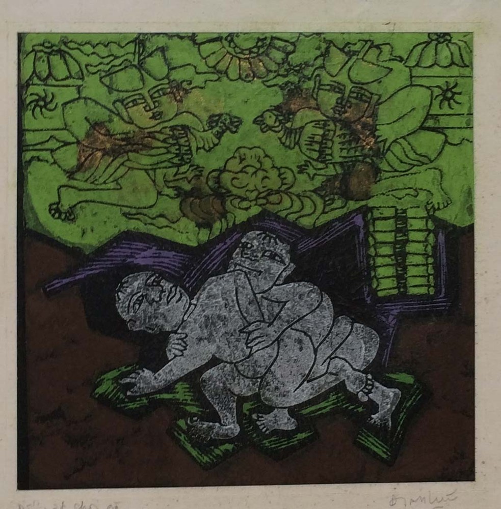 Lien Nguyen Abstract Vietnamese wrestling Graphic painting Art In Heart-image