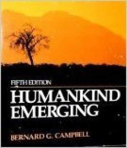 Humankind Emerging - Hardcover, by Campbell Bernard G. - Acceptable