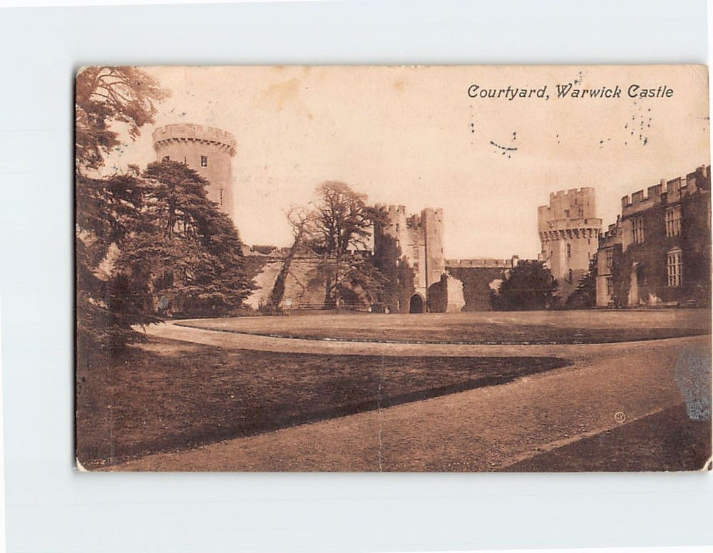 Postcard Courtyard Warwick Castle Warwick England
