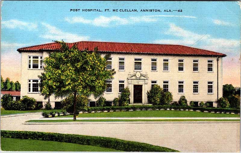 Postcard HOSPITAL SCENE Anniston Alabama AL m/09 AO2348