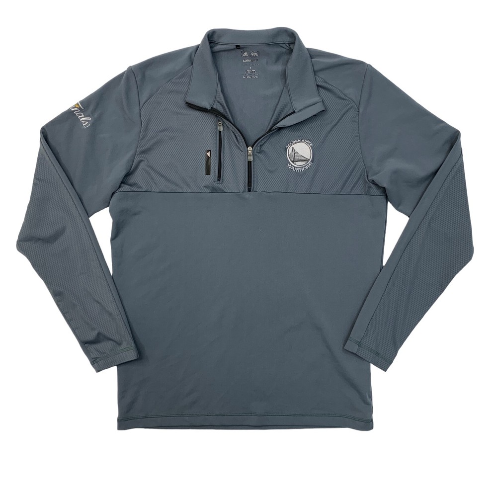 Adidas Golden State Warriors Sweatshirt Mens S Small Gray Climalite NBA Finals