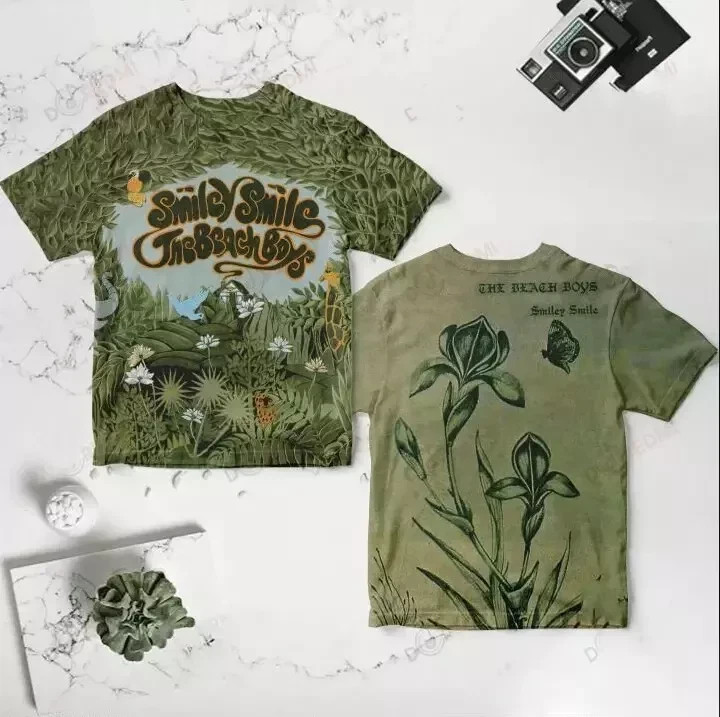 Rare The Beach Boys Smile Cover AOP 3D T Shirt 3D S-5XL Fasst shipping
