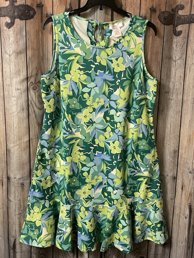STELLA PARKER Vibrant Tropical Print Multicolor Dress Women’s Size Medium New!!