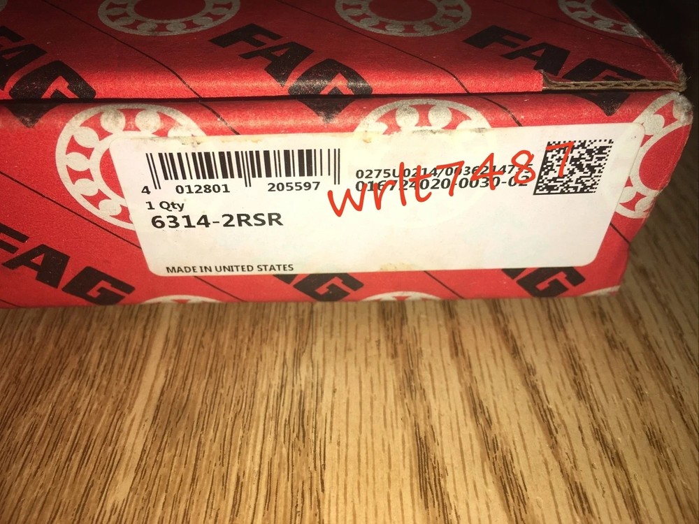 NEW FAG 6314-2RSR deep groove ball bearing 1PCS #PA