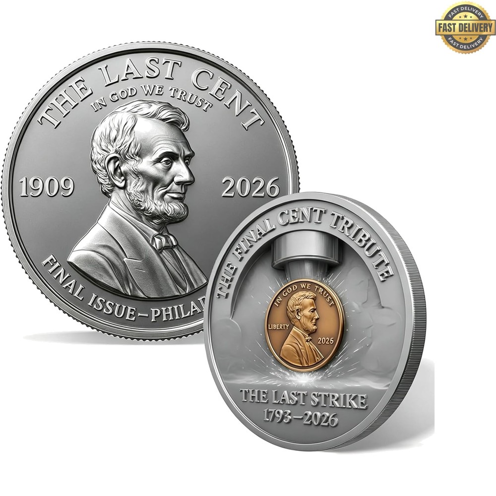 The Last Cent Commemorative Coin 1909 2025 2026 Final Lincoln Penny Tribute T...