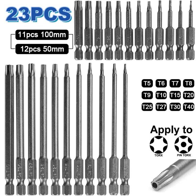 Upgrade Torx Bit Quick Change Impact Driver with Tamper Proof Security Bits