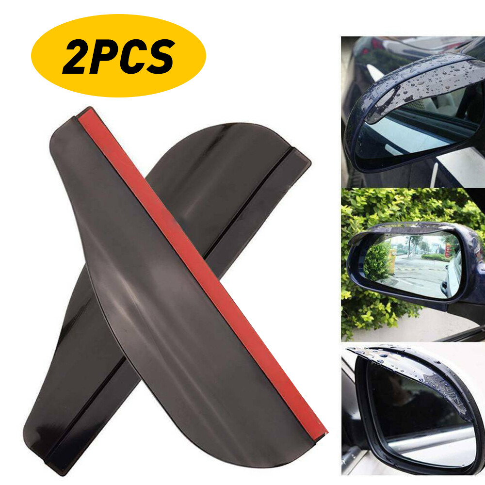 2PCS Car Side Mirror Rain Guards Sun Visor Eyebrow Cover Accessory