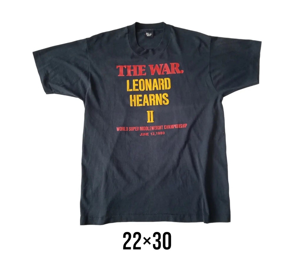 Vintage 80s Sugar Ray Leonard vs Thomas Hearns 2 T-Shirt Boxing MMA UFC