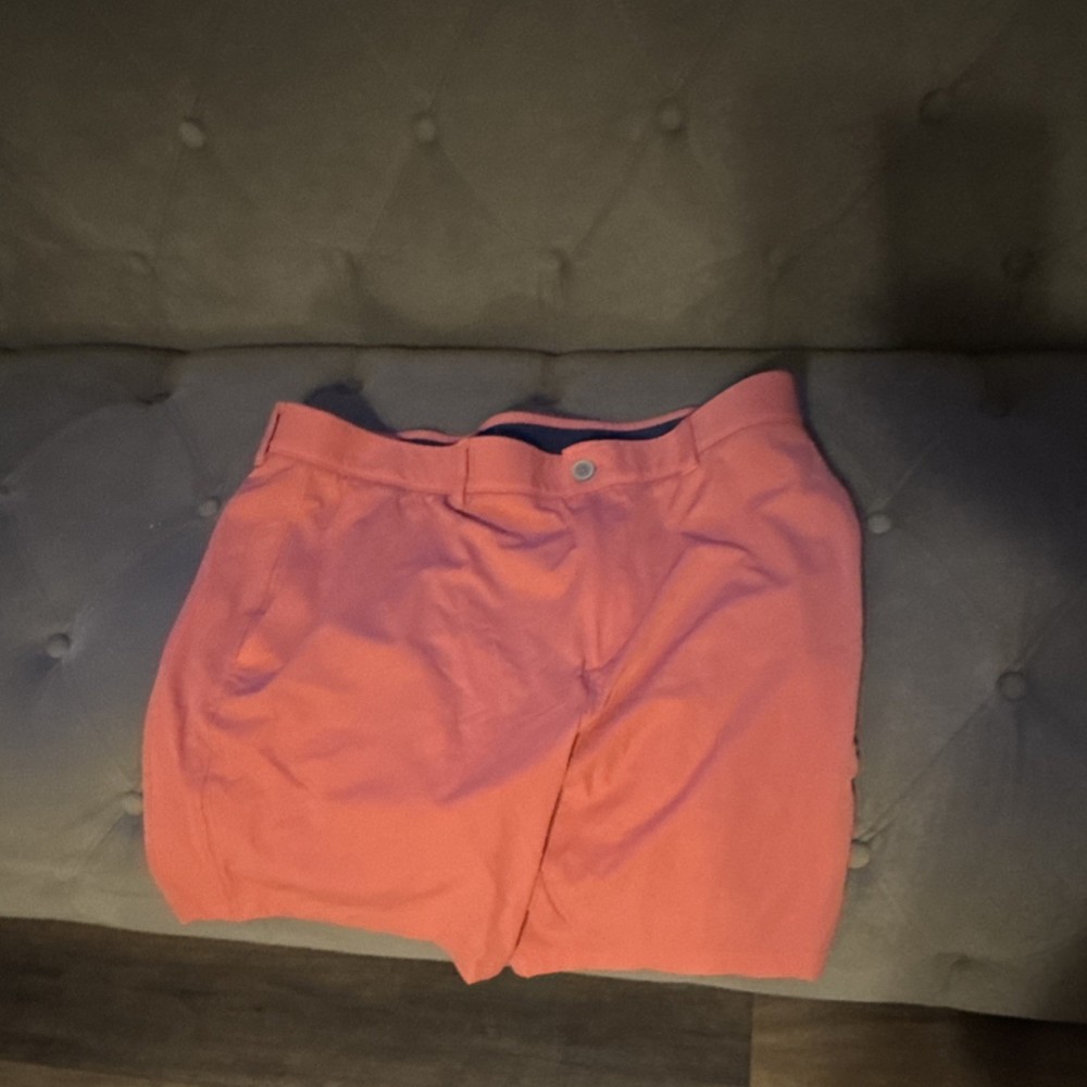 Vineyard Vines Men's Chino Shorts Pink Flat Front Button Closure Pockets