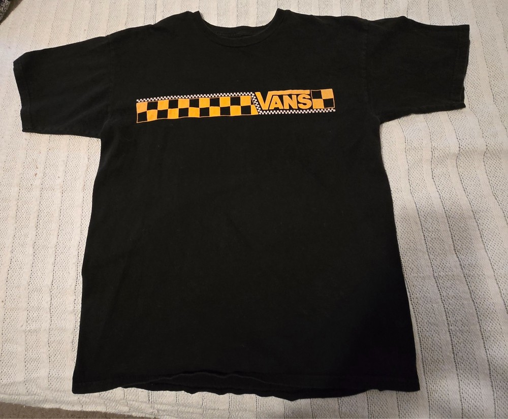 Vans Classic Fit Checkered Logo T Shirt Men's Large
