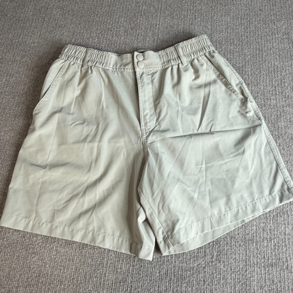 Burlebo Shorts Small Beige Solid Stretch Waist
