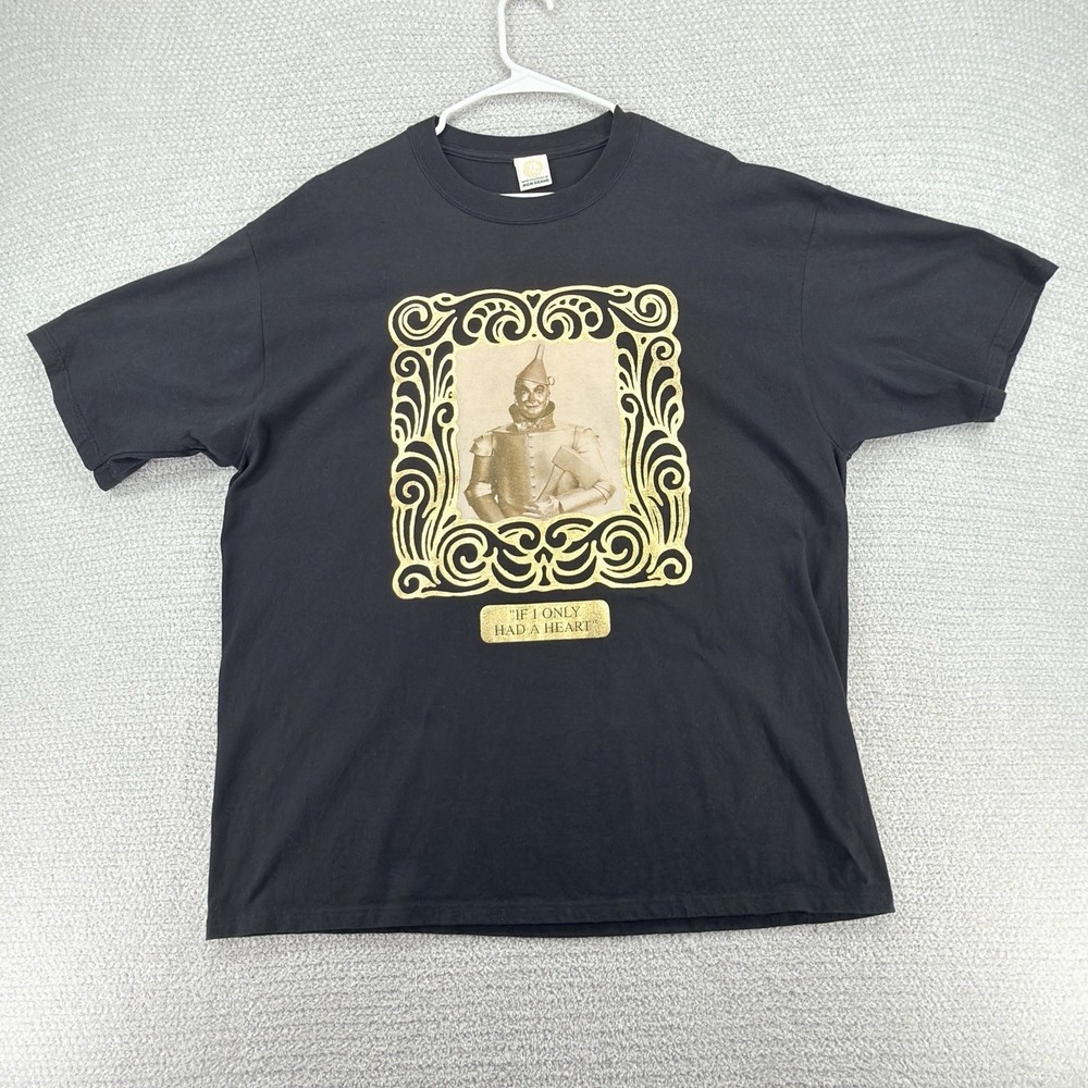 Vintage 1993 Tin Man Wizard Of Oz T Shirt XL Black MGM Grand Short Sleeve