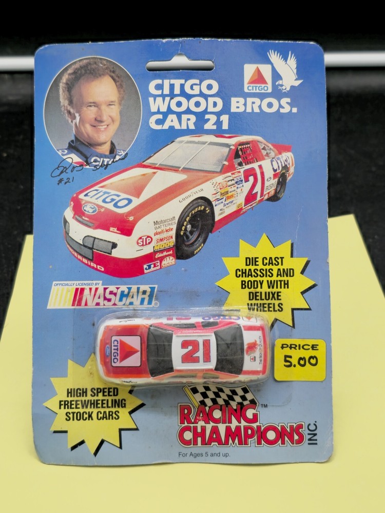 Racing Champions NASCAR Stock Cars CITGO Wood Bros. Car 21 - 1995 New in package