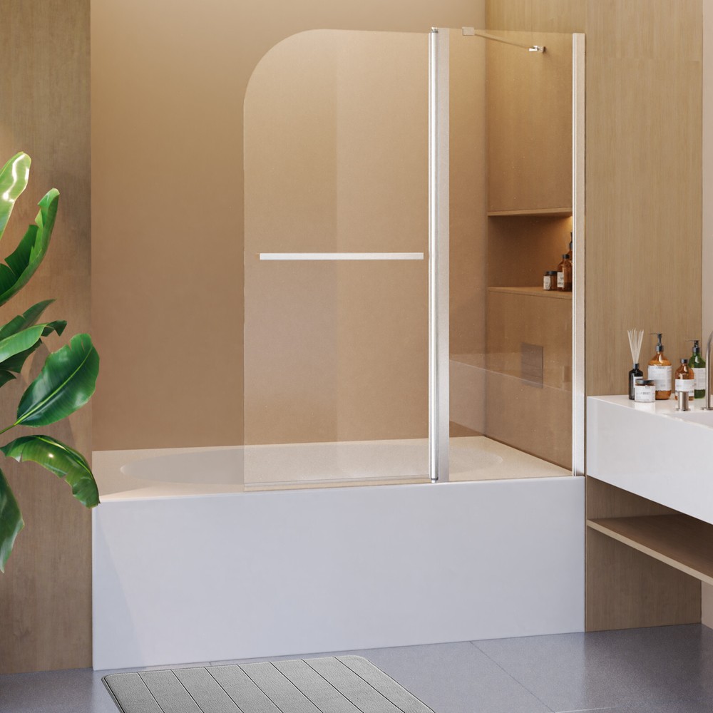 43''*58'' Frameless Folding Shower Doors for Bathtub, 1/4