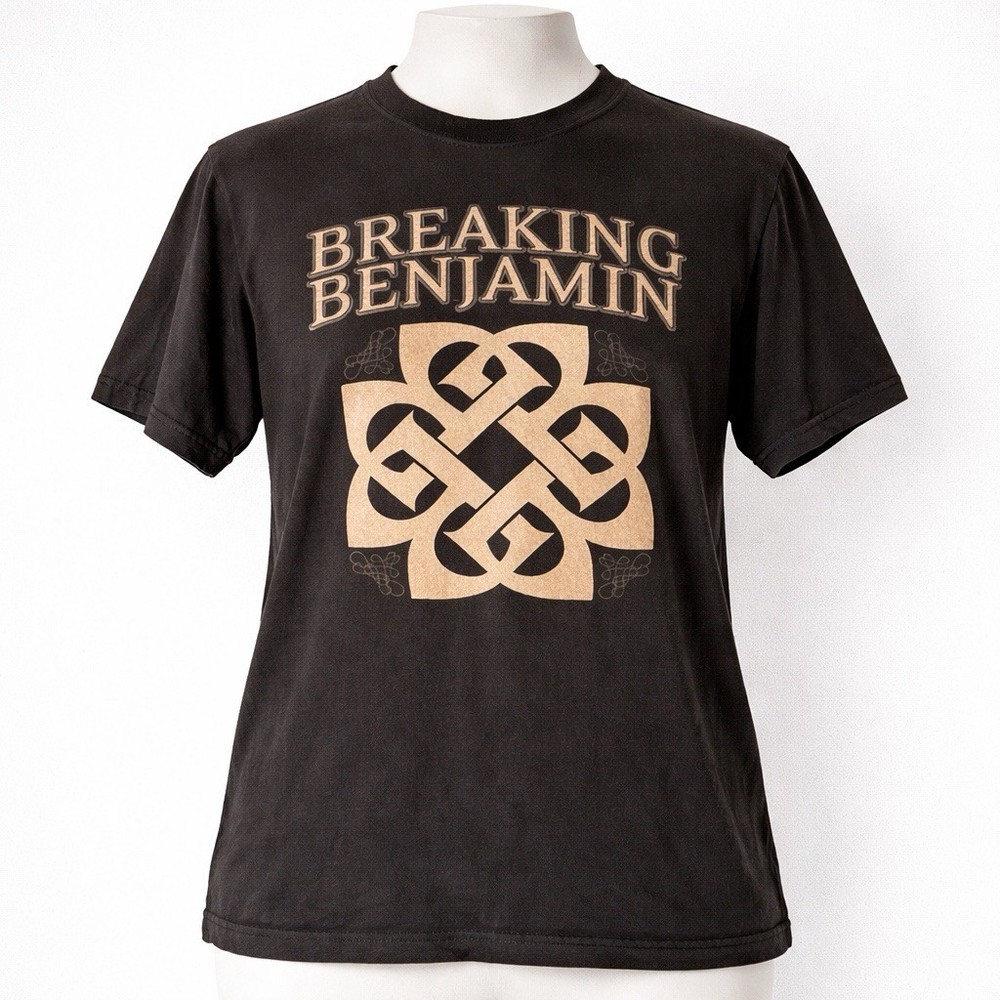 🖤 Breaking Benjamin Tour 2015 T-Shirt Sz Men’s L Black Band Tee Ringspun Cotton