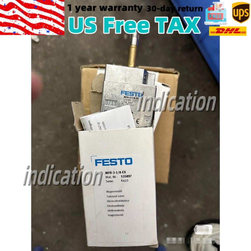 US FREE TAX New Festo MFH-3-1/8-EX 535897 Solenoid Valve Brand MFH-3-1/8-EX