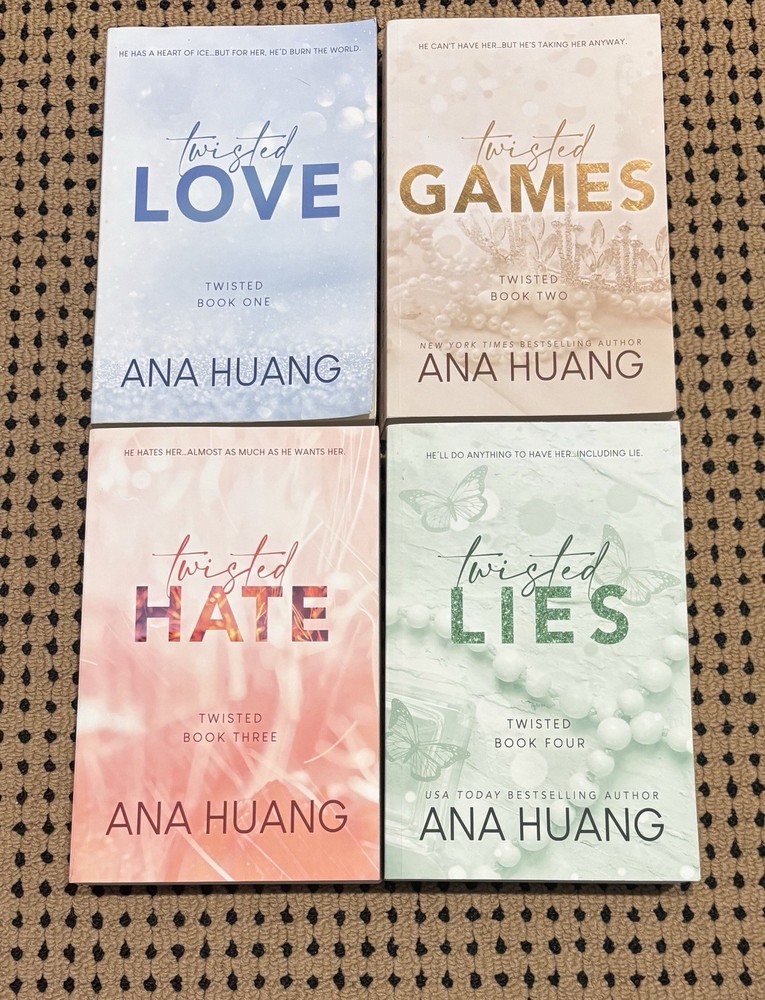 Twisted Series by Ana Huang: Complete 4 Book Set Lot (Love, Games, Hate, Lies)
