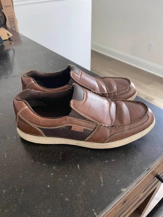 Nunn Bush Conway Men's Slip On Tan Casual Shoes Size 11m