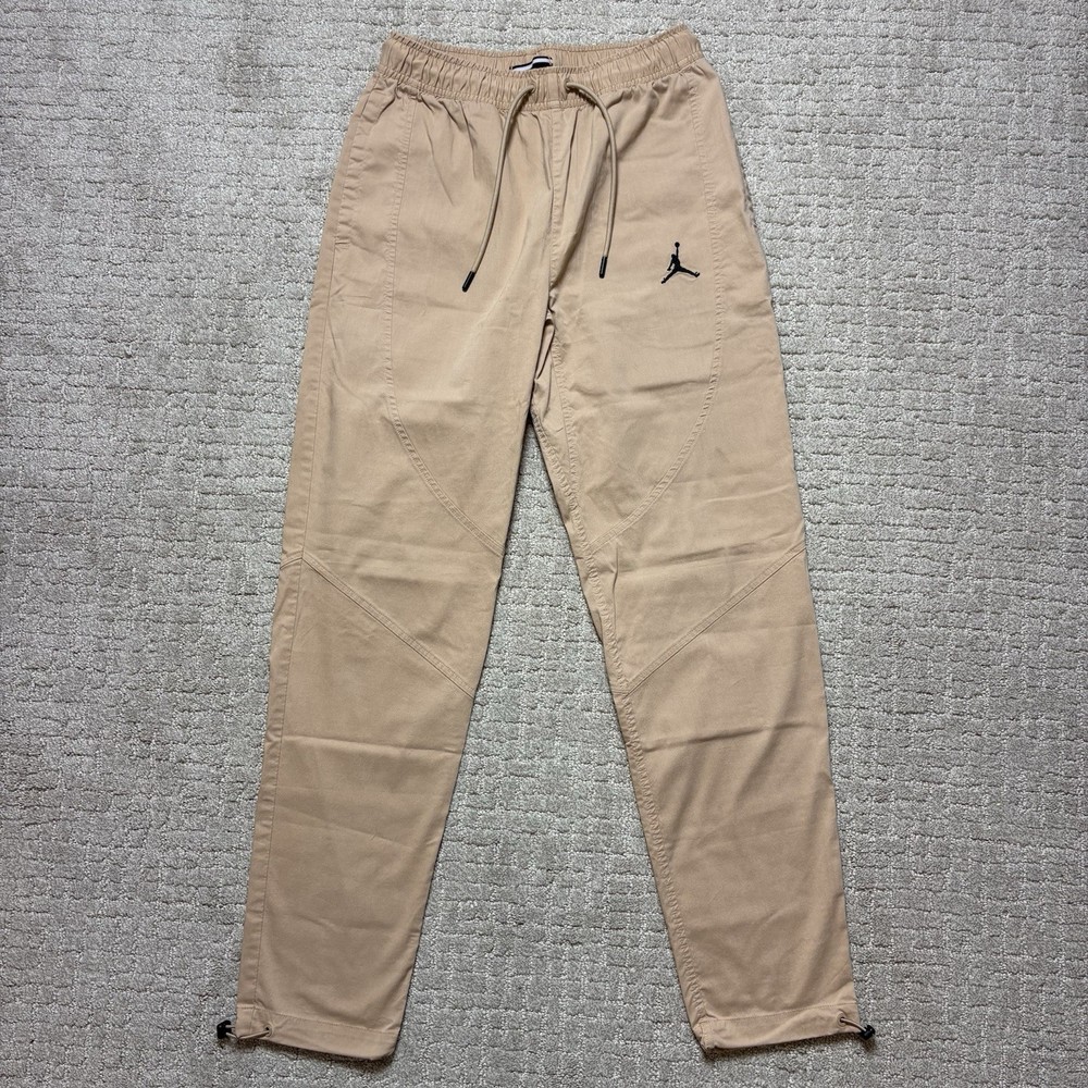Nike Air Jordan Essentials Warm-up Track Pants Mens M Tan Nylon Joggers Jumpman