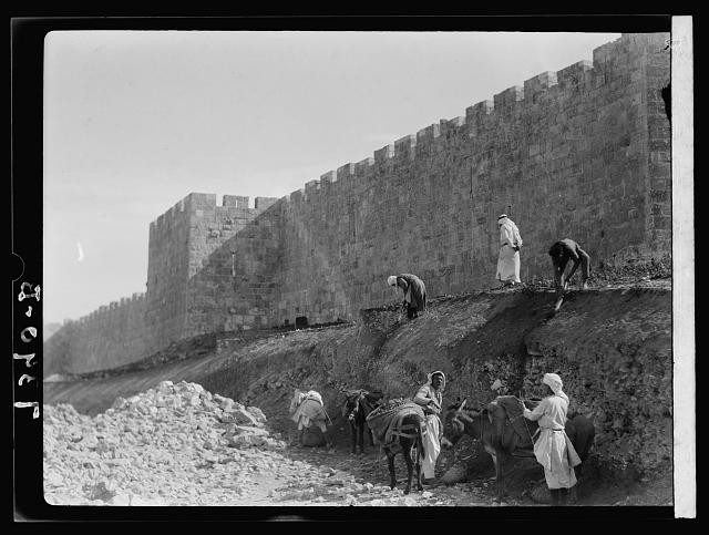 Photo:Clearing around city wall. January, 1936 [Jerusalem]