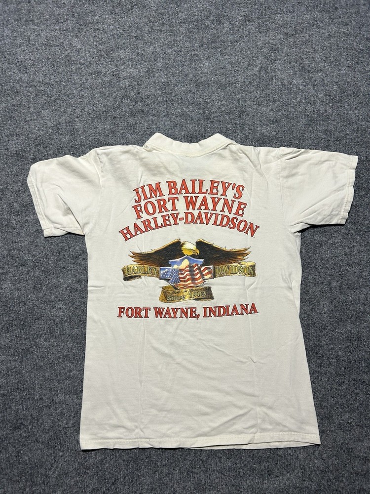 Harley Davidson Vintage 1998 T-Shirt Size Medium Fort Wayne Indiana Eagle