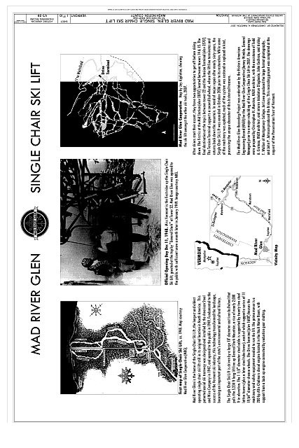 Photo:Mad River Glen Vermont 1960s Single Chair Ski Lift Title Sheet