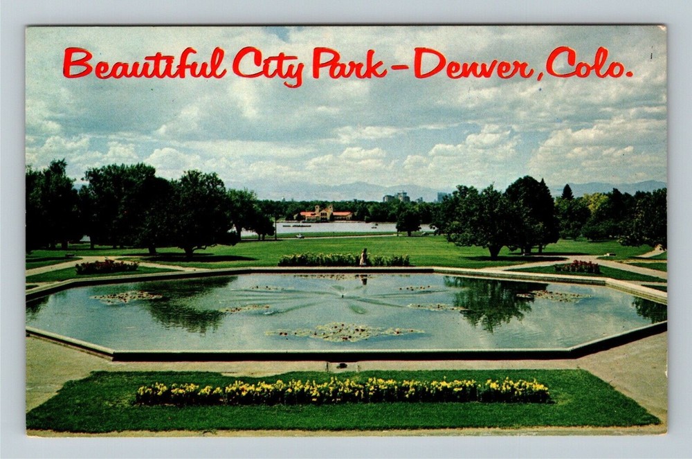Denver CO-Colorado, Scenic Beautiful City Park, Vintage Postcard