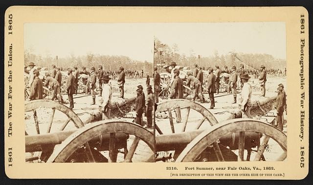 Photo of Stereograph,Fort Sumner,Union Soldiers,American Civil War,June 1862