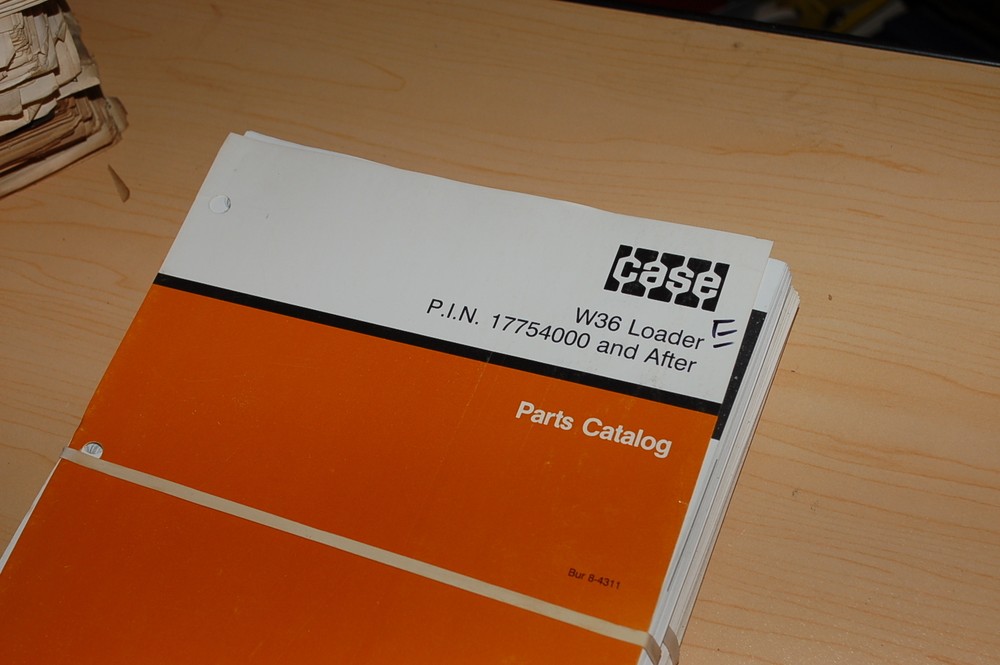 CASE W36 Articulated Front End Wheel Loader Spare Parts Manual book catalog 1988