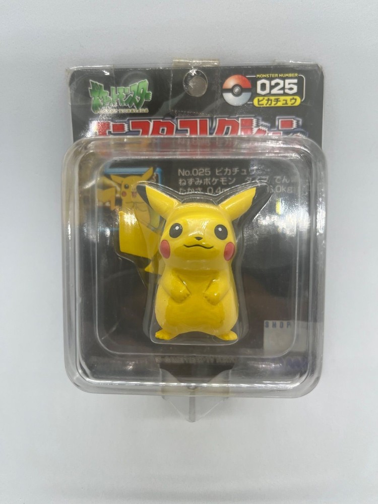 Pokemon TOMY Moncolle Pikachu Figure Sealed Black Card Vintage Rare Japan