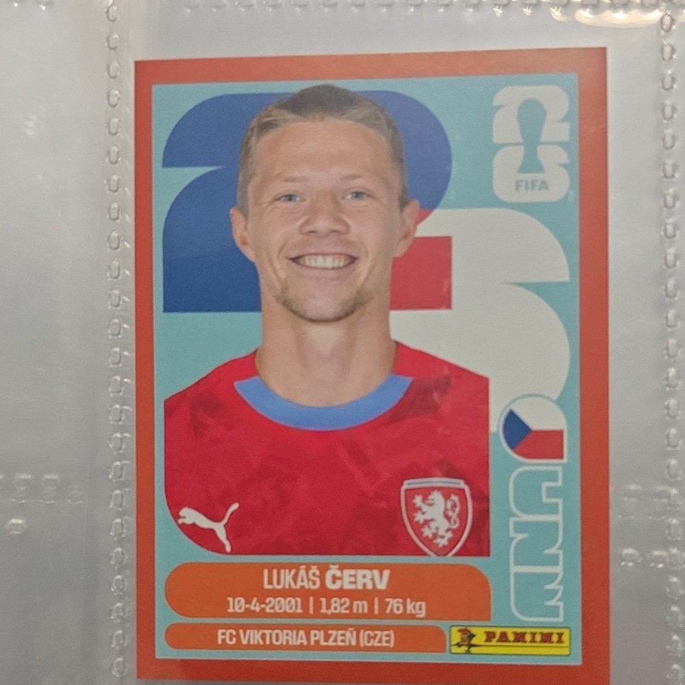 Panini FIFA World Cup 2026 Soccer Sticker Card - Lukáš Červ CZE 11