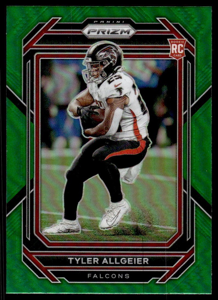 2022 Prizm Tylr Allgeier Green Prizm Falcons Rookie Card RC