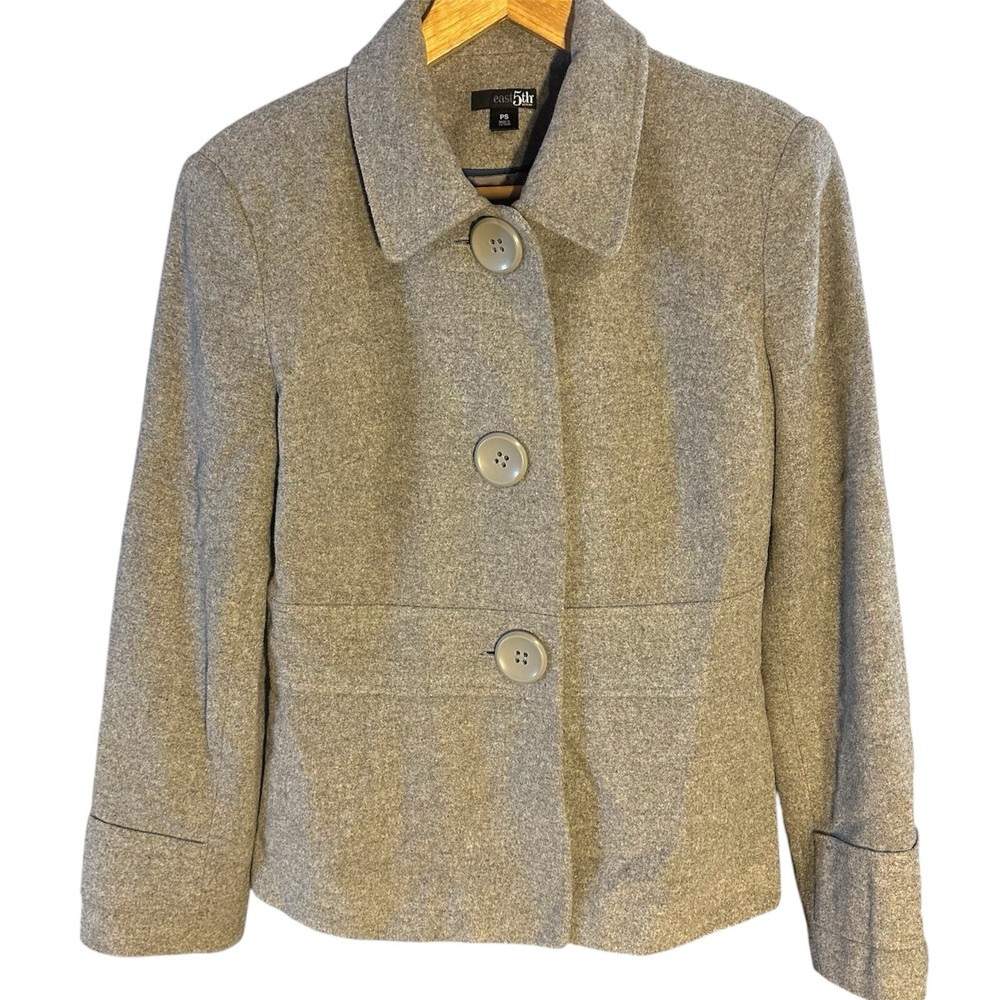 VTG East 5th Womans Petite Small Wool Blend Jacket Peacoat Academia Preppy Luxe
