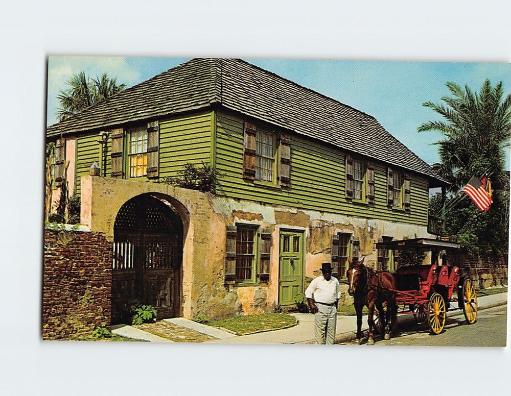 Postcard America's Oldest House St. Augustine Florida USA