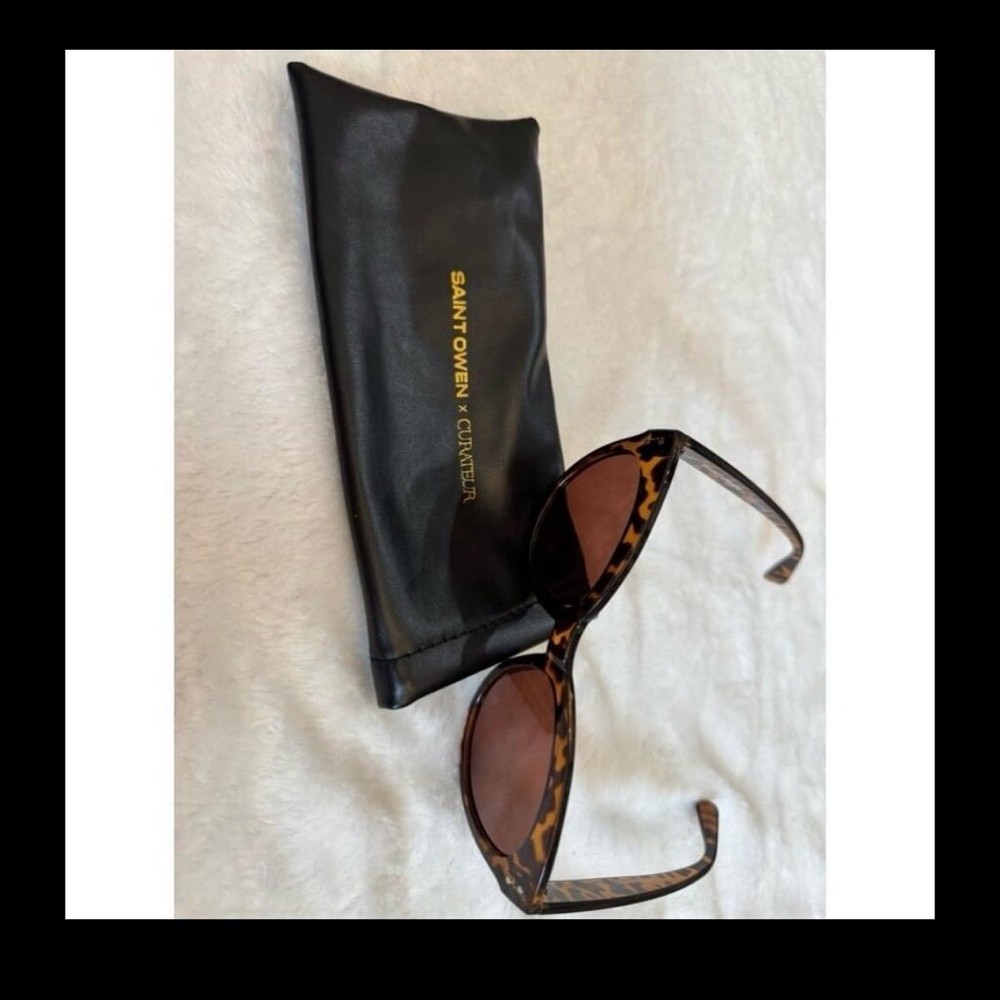 Saint Owen x Curateur Monroe Brown Tortoise Polarized Sunglasses - $240