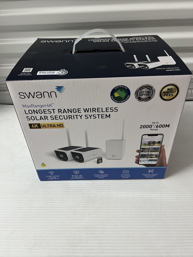 Swann MaxRanger4K Solar 2 Camera System With Hub
