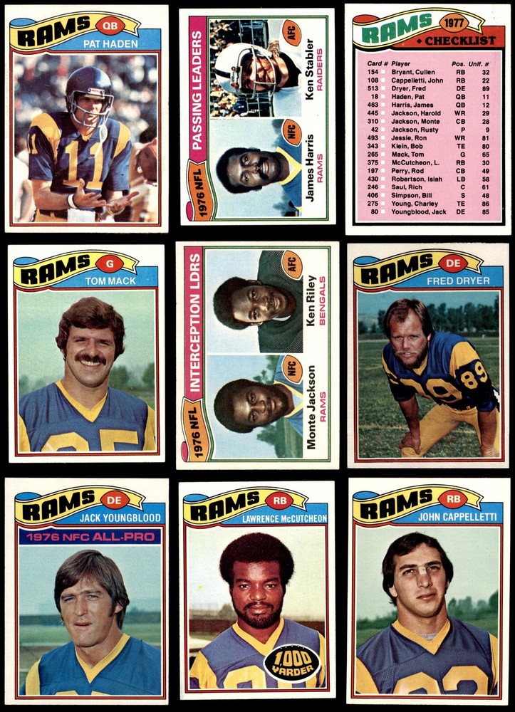 1977 Topps Los Angeles Rams Team Set 6 - EX/MT 5500345