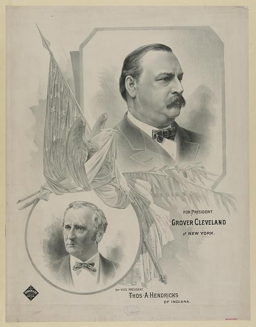 Buffalo NY Grover Cleveland Thomas A. Hendricks 1884 presidential print